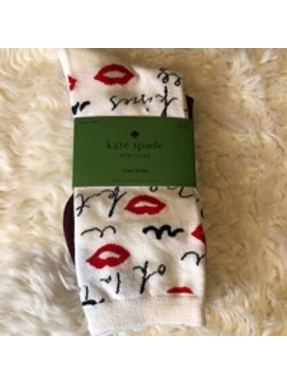 Kate Spade 3 Pair Women's Crew Socks One Size Multi-Color